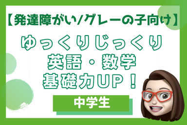 【発達障害/グレーの子向け】主要2教科★英語数学の基礎力UP